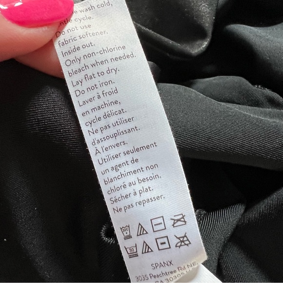 SPANX BLACK FAUX LEATHER HIGH WAISTED FULL LENGTH LEGGING SIZE SMALL - Picture 9 of 10